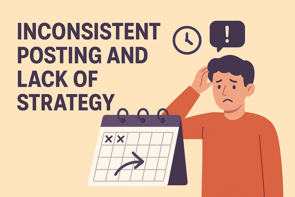 3 Mistakes Businesses Make in Social Media Marketing 1 1. Inconsistent Posting and Lack of Strategy