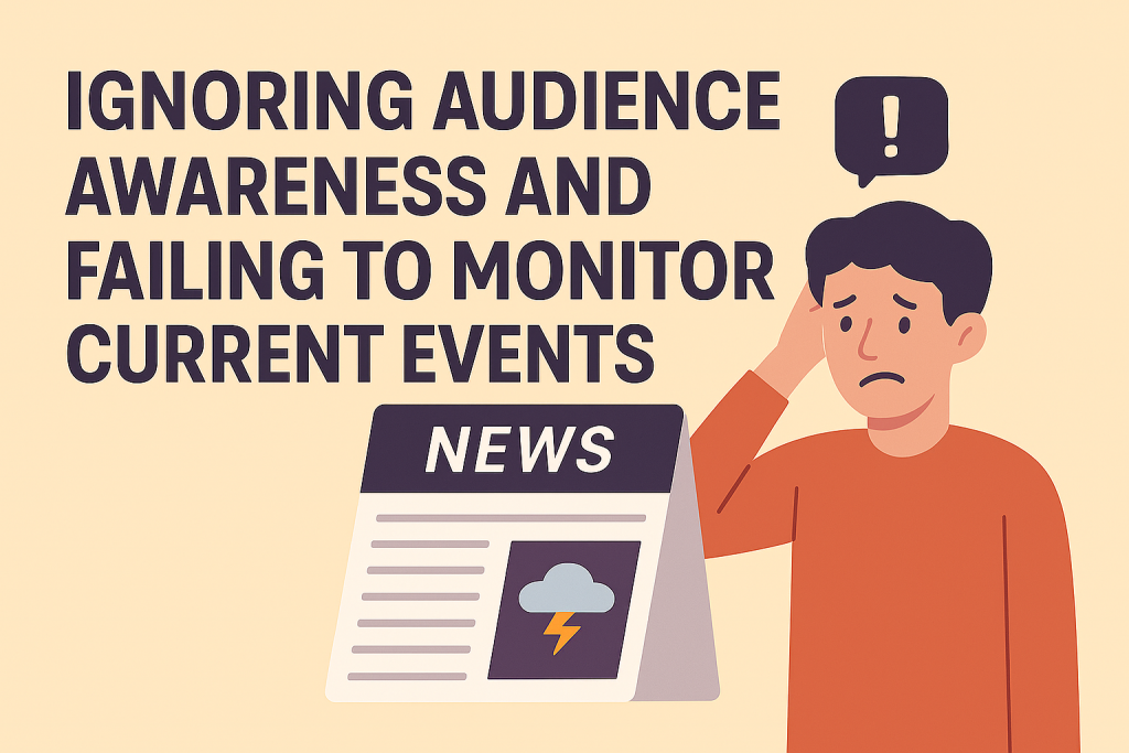 3 Mistakes Businesses Make in Social Media Marketing 3 Ignoring Audience Awareness and Failing to Monitor Current Events