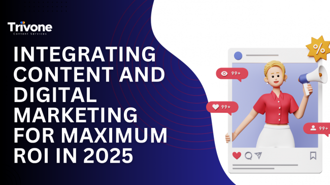 Here are suggestions for the alt text, title, caption, and description for your "Integrating Content and Digital Marketing for Maximum ROI in 2025" thumbnail. Thumbnail Details: Integrating Content and Digital Marketing 1. Title (Used for file name, short reference) Integrating Content and Digital Marketing for Maximum ROI in 2025 2. Alt Text (For accessibility and SEO) Thumbnail image for a blog post discussing how to maximize ROI by integrating content strategy with digital marketing channels in 2025. Features the Trivone logo and a 3D graphic of a character promoting content inside a social media frame.